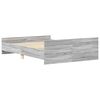 vidaXL Cadre de lit sans matelas sonoma gris 150x200 cm