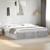 vidaXL Cadre de lit sans matelas gris b&eacute;ton 200x200 cm