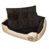 vidaXL Lit pour chiens avec coussin rembourr&eacute; Taille M