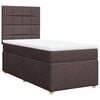 vidaXL Sommier &agrave; lattes de lit avec matelas Marron fonc&eacute; 90x190 cm