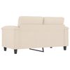 vidaXL Canap&eacute; &agrave; 2 places Beige 120 cm Tissu microfibre