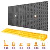 vidaXL Panneau porte-outils 500x1000 mm 50 crochets PP