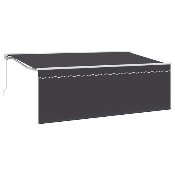 vidaXL Auvent R&eacute;tractable Anthracite 400 x 200 cm tissu