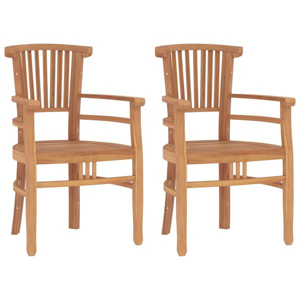 vidaXL Ensemble &agrave; manger de jardin 3 pcs Bois de teck massif