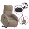 vidaXL Fauteuil inclinable de massage taupe tissu microfibre