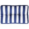 vidaXL Coussin de palette rayures bleues et blanches 50x40x12 cm tissu