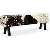 vidaXL Banc Cuir v&eacute;ritable de ch&egrave;vre 160x28x50 cm