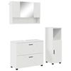 vidaXL Ensemble de mobilier de salle de bain 3 pcs Blanc brillant