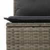 vidaXL Salon de jardin avec coussins 6 pcs gris r&eacute;sine tress&eacute;e acacia