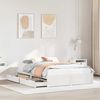 vidaXL Cadre de lit sans matelas blanc 150x200 cm bois de pin massif