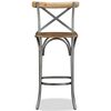 vidaXL Tabouret de bar Bois de manguier massif