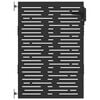 vidaXL Porte de Jardin Noir 85 x 125 cm Acier peint par poudre