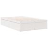 vidaXL Lit biblioth&egrave;que sans matelas blanc 135x190 cm bois pin massif