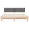 vidaXL Cadre de lit avec t&ecirc;te de lit rembourr&eacute;e Gris clair