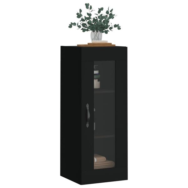 vidaXL Armoire murale noir 34,5x34x90 cm
