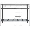 VidaXL Lit superpos&eacute; sans matelas noir 100x190 cm acier