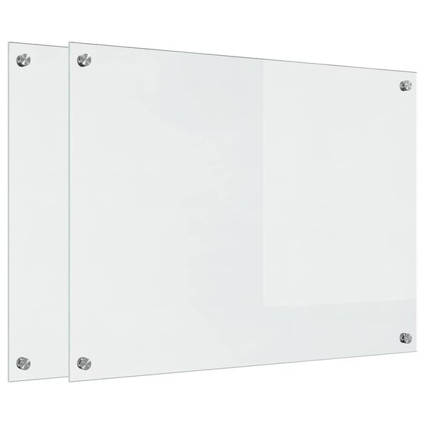 vidaXL Protection de cuisine Transparent 80 x 60 cm verre trempé