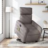 vidaXL Fauteuil inclinable de massage Taupe Tissu