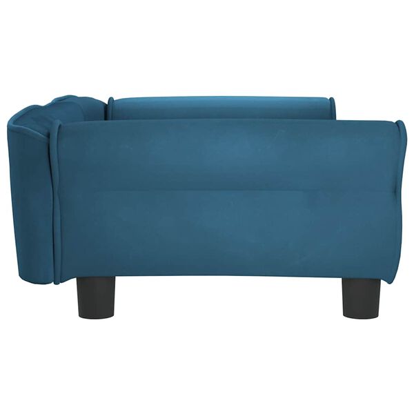 vidaXL Lit pour chien bleu 95x55x30 cm velours
