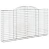 vidaXL Paniers &agrave; gabions arqu&eacute;s 6 pcs 300x30x160/180 cm fer galvanis&eacute;