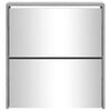 vidaXL Armoire &agrave; chaussures miroir 2 niveaux Sonoma gris 63x17x67 cm