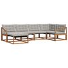 vidaXL Ensemble de canap&eacute;s d'ext&eacute;rieur 6 pcs Gris Naturel et Clair