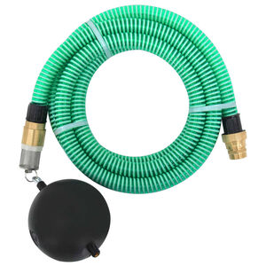 vidaXL Tuyau d'aspiration avec raccords en laiton vert 1,1" 3 m PVC