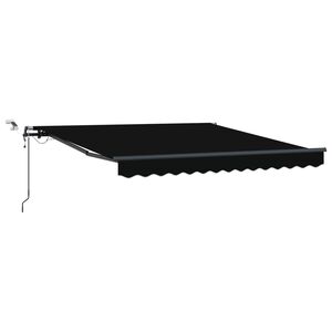 vidaXL Auvent r&eacute;tractable Noir 350 x 250 cm Polyester