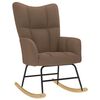 vidaXL Chaise &agrave; bascule Marron Tissu