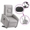 vidaXL Fauteuil inclinable &eacute;lectrique gris nuage tissu