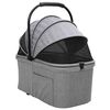vidaXL Poussette Pliante pour Animaux Réglable Gris 78 x 54 x 101 cm