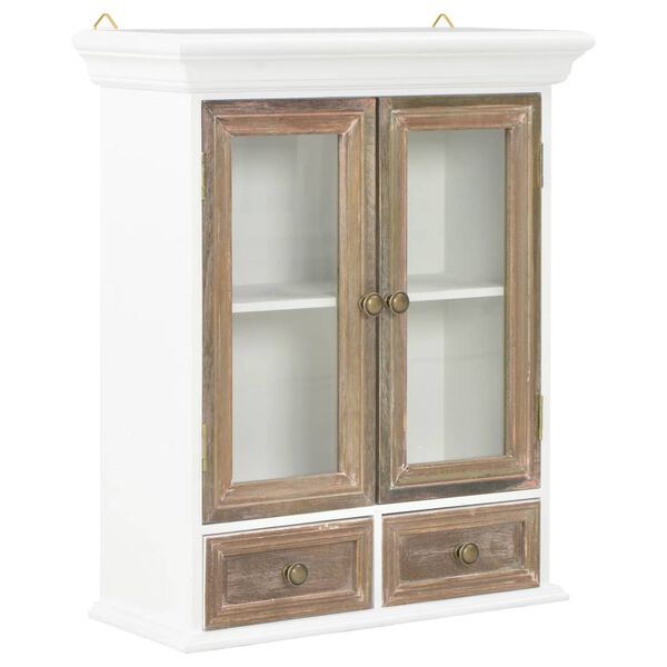 vidaXL Armoire murale Blanc 49x22x59 cm Bois d'ing&eacute;nierie