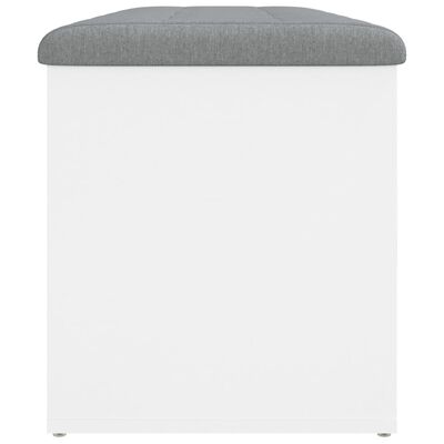 vidaXL Banc de rangement blanc 102x42x45 cm bois d'ingénierie