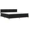 vidaXL Lit &agrave; ressort LED avec bandes LED Noir 200 x 200 cm tissu