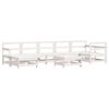 vidaXL Salon de jardin 8 pcs Blanc Bois de pin massif