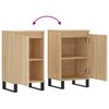 vidaXL Buffets 2 pcs ch&ecirc;ne sonoma 40x35x70 cm bois d'ing&eacute;nierie