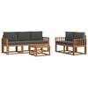 vidaXL Ensemble de canap&eacute;s d'ext&eacute;rieur 6 pc Naturel et Anthracite