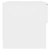 vidaXL Tables de chevet 2 pcs Blanc Bois d'ing&eacute;nierie