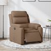 vidaXL Fauteuil inclinable &eacute;lectrique Marron Tissu