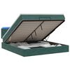 vidaXL Lit coffre avec matelas et LED Vert fonc&eacute; 140 x 200 cm Velours