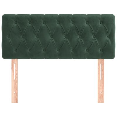 vidaXL Tête de lit Vert foncé 90x7x78/88 cm Velours