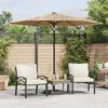 vidaXL Parasol de jardin avec mât en acier marron 268x268x226 cm