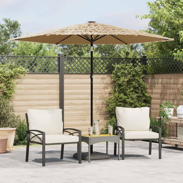 vidaXL Parasol de jardin avec mât en acier marron 268x268x226 cm