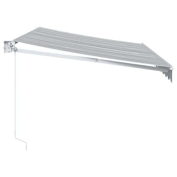 vidaXL Auvent r&eacute;tractable anthracite et blanc 3,5x2,5m tissu/aluminium