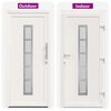 vidaXL Porte Frontale Blanc PVC