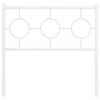 vidaXL Tête de lit métal blanc 90 cm