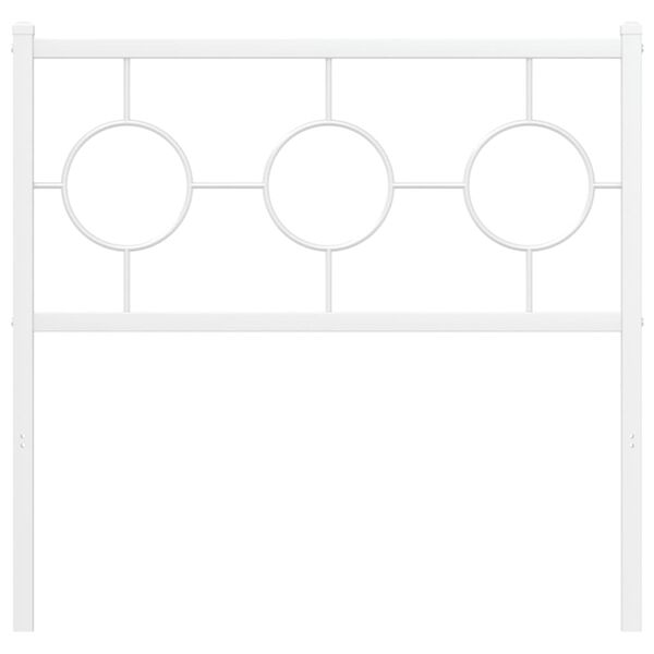 vidaXL Tête de lit métal blanc 90 cm