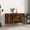 vidaXL Buffet ch&ecirc;ne fum&eacute; 100x36x60 cm bois d'ing&eacute;nierie