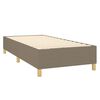 vidaXL Sommier &agrave; lattes de lit matelas et LED Taupe 100x200 cm Tissu
