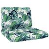 vidaXL Chaises de jardin lot de 2 coussins motif feuilles Pin impr&eacute;gn&eacute;